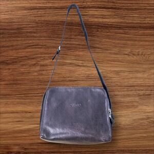 DESMO Made in Italy Black Lizard‎ Embossed Leather Shoulder Bag